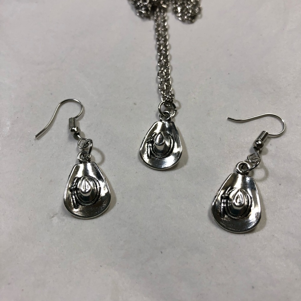 Cowgirl hat jewelry set